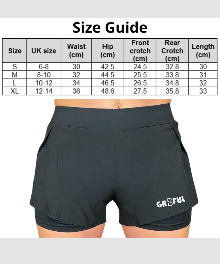 gr8ful® Running Shorts for Women, 2 in 1