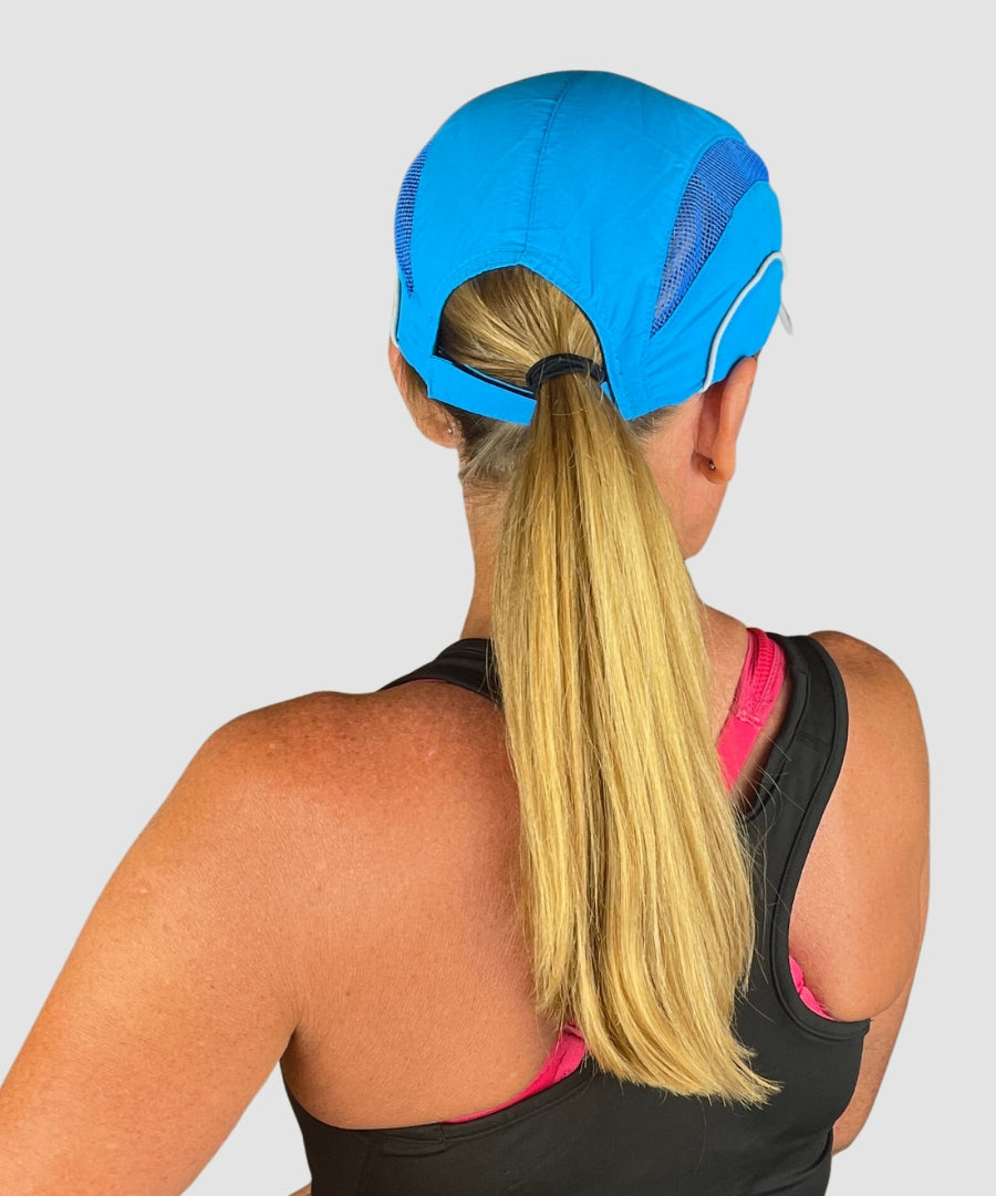 Blue Cap side back view