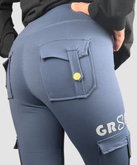 Women's Blue Cargo leggings