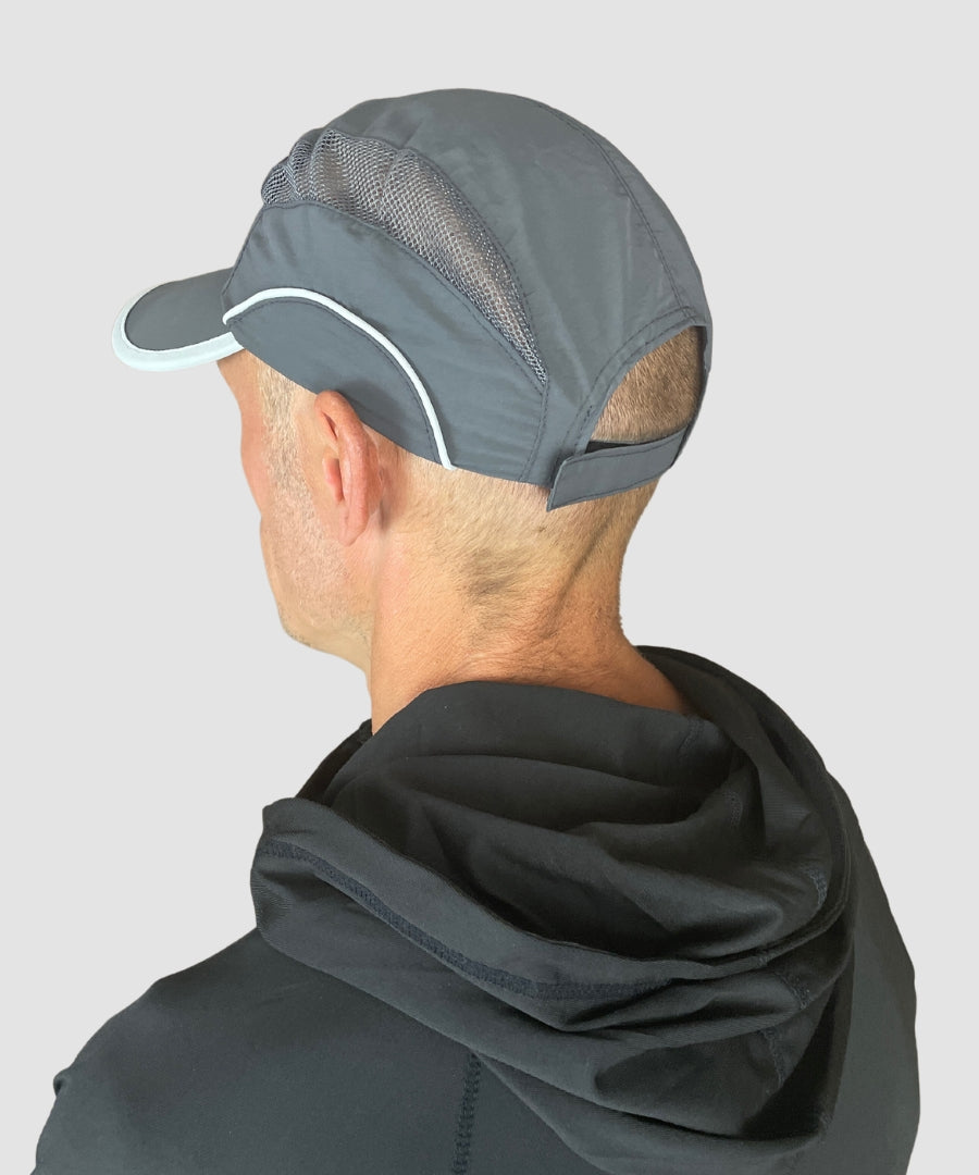 Grey Cap side back view
