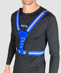 Blue Hi-Vis Vest LED rechargeable