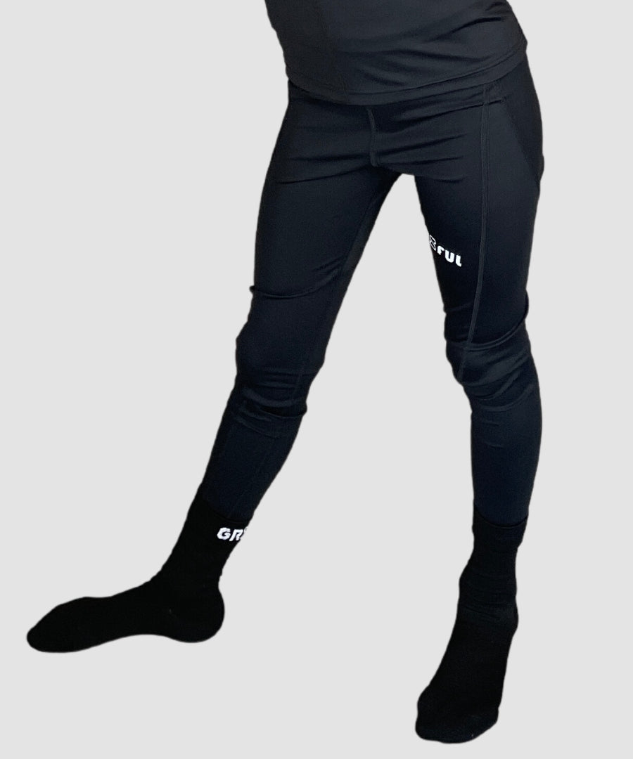 kids black running leggings