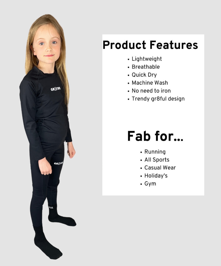 gr8ful® Kids Base Layer Top for Boys & Girls