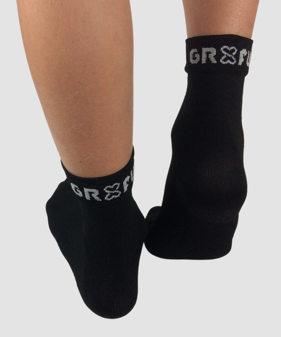 Black short compression socks gr8ful