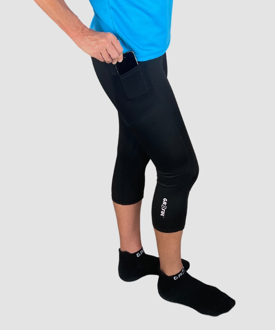 womens black capri leggings