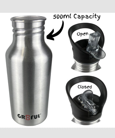 gr8ful® Water Bottle - Aluminium