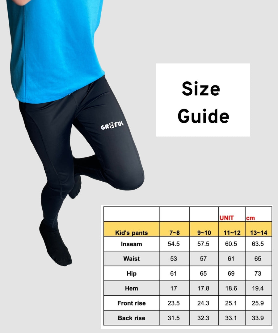 kids leggings size guide